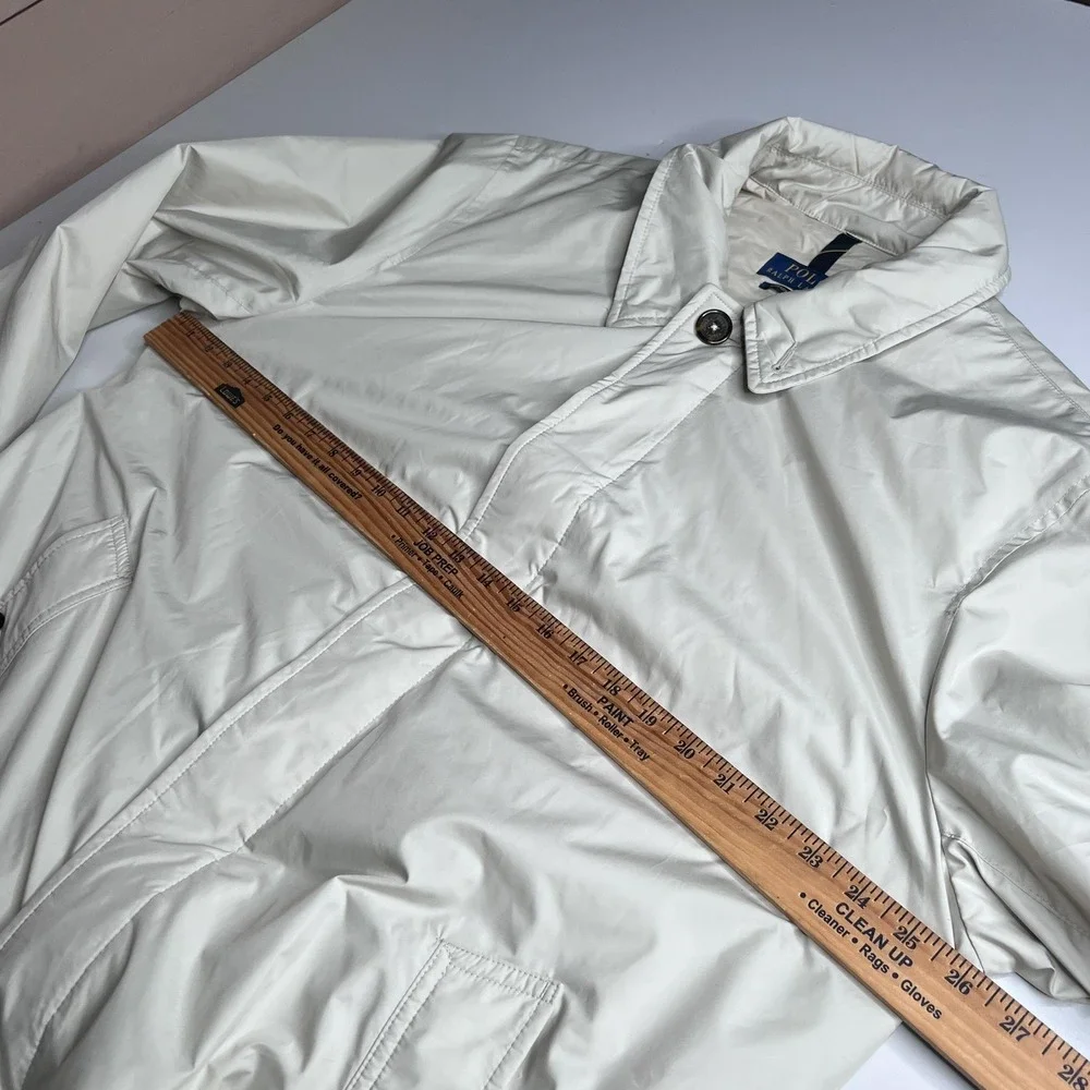 Polo Ralph Lauren Coat Mens XL White Insulated Rain Performance Mid Length‎